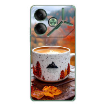 Чехол с уникальным дизайном «Осень с кофе» для Tecno Pova 7 5G – Кофе на природе