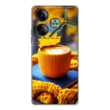 Чехол с уникальным дизайном «Осень с кофе» для Tecno Pova 7 5G – Кофе с жёлтым
