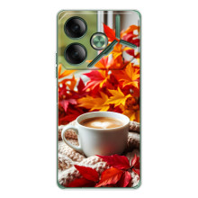 Чехол с уникальным дизайном «Осень с кофе» для Tecno Pova 7 5G