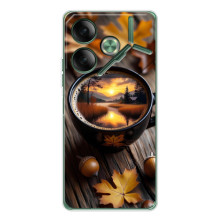 Чехол с уникальным дизайном «Осень с кофе» для Tecno Pova 7 5G – Тёмный кофе