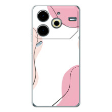 Чехол цветочный дизайн для Tecno Pova 7 Pro – Розовый фон