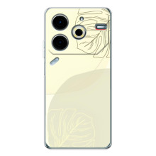 Чехол цветочный дизайн для Tecno Pova 7 Pro – Зелёный фон