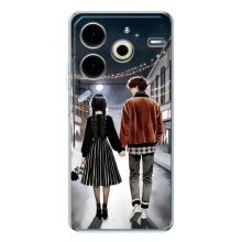 Чехол с дизайном Венздей 2 на Tecno Pova 7 Pro – Уэнсдей и Тайлер