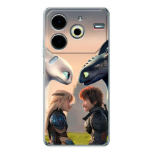 Чехол как приручить дракона на Tecno Pova 7 Pro – Гикавка и Астрид