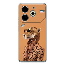 Чехол с принтом стильные животные для Пова 7 Про – Стильный леопард