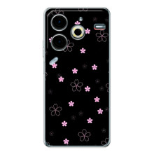 Чехол с розовым рисунком для Tecno Pova 7 Pro