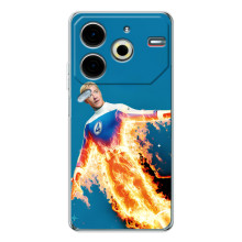 Чехол с принтом Фантастическая четверка для Tecno Pova 7 Pro – Человек-Факел