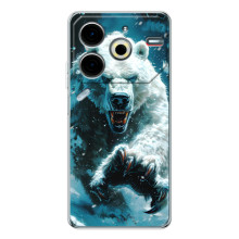 Чехол с картинкой «Хищники» для Tecno Pova 7 Pro – Медведь
