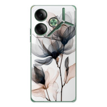 Чохол з квітковим принтом на Пова 7 Ультра – Квіти на білому