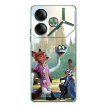 Чехол Зоотрополіс на Tecno Pova 7 Ultra – Ник Джуди и змея