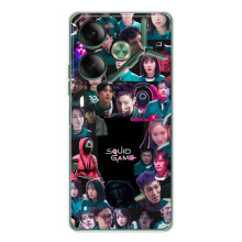 Чохол Гра в кальмара для Tecno Pova 7 Ultra – Колаж гра кальмара