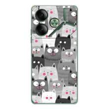 Чехлы с Котиками для Tecno Pova 7 (VPrint) – Рисованные котики