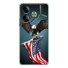 Чехол Флаг USA для Tecno Pova 7 – Орел и флаг