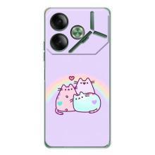 Чехол на Пова 7 с Котами (VPrint) (Радужные котики)