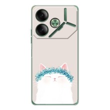 Чохол на тематику: Коти для Tecno Pova 7 (Білий котик)