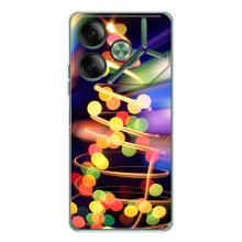 Чохол новорічна ялинка на Tecno Pova 7 (Гірлянди)