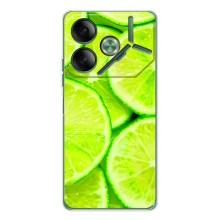Чехол с изображением  вкусной еды для Tecno Pova 7 – Лайм