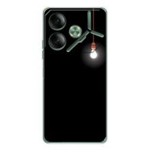 Чохол з картинками на чорному фоні для Tecno Pova 7 – Лампочка