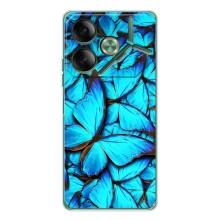 Чохол з принтом для Пова 7 - (Прикольні) (AlphaPrint) (Сині метелики)