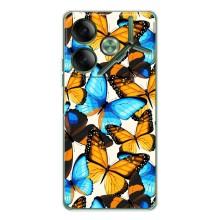 Чохол з принтом для Пова 7 - (Прикольні) (AlphaPrint) (Яскраві метелики)