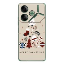 Чохол Санта Клаус для Tecno Pova 7 (Merry Christmas)