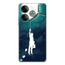 Чохол (ТПУ) з планетами на Tecno Pova 7 – To The moon
