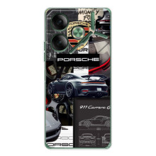 Чохол з авто Порше для Tecno Pova 7 – Колаж Порше
