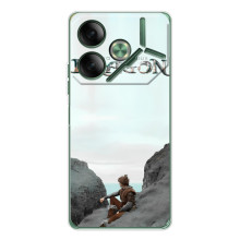 Чехол как приручить дракона на Tecno Pova 7 (Дракон лого)