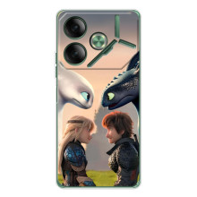 Чехол как приручить дракона на Tecno Pova 7 (Гикавка и Астрид)