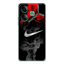 Чехол с логотипом Найк на Tecno Pova 7 (Найк на черном)