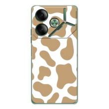 Чехол с принтом коровы на Пова 7 – Бежевый принт