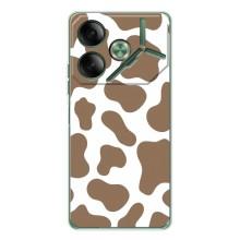 Чехол с принтом коровы на Пова 7 – Коричневый принт