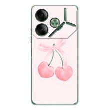 Чехол с розовым рисунком для Tecno Pova 7 – Розовые вишни