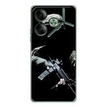 Чехол с украинским воином на Tecno Pova 7 (Украинский снайпер)