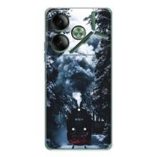 Новорічні, Святкові Чохли для Tecno Pova 7 - 2024 год (Зимовий потяг)