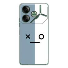 Силиконовые Чехлы (смешные стикеры) для Tecno Pova 7 – Серо-белый