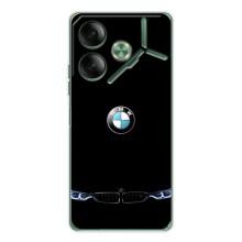 Силиконовый бампер с картинкой машины на Tecno Pova 7 (Черный BMW)