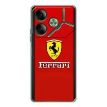 Силиконовый бампер с картинкой машины на Tecno Pova 7 (Ferrari Logo)