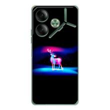 Силиконовый бампер с картинкой животных для Tecno Pova 7 (Яркий олень)