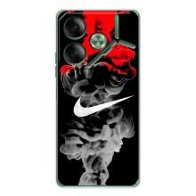Силіконовый Чохол на Tecno Pova 7 з картинкою НАЙК (Nike дим)