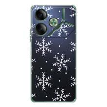 Зимні Чохли для Пова 7 - прозорий фон (Білі сніжинки)