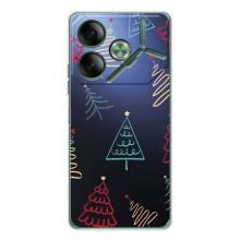 Зимні Чохли для Пова 7 - прозорий фон (Різдвяні ялинки)