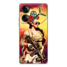 ЗСУ Чехлы (TPU) для Tecno Pova 7 – Женщина солдат