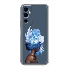 Чехлы (ART) Цветы на Tecno POVA Neo 2 (VPrint) (Цветы на голове)