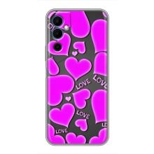 Чехлы для любимой на Техно Пова Нео 2 (VPrint) (Pink hearts)