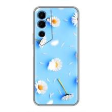 Чохол з Квітами для Tecno POVA Neo 2 (ромашки на блакитному)