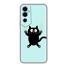 Чехол с принтом для Tecno POVA Neo 2 (AlphaPrint) Модные коты (Падающий кот)