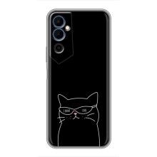 Чехол с рисунком кот на Tecno POVA Neo 2 (Равнодушный кот)