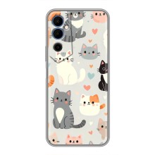 Чехол с рисунком кот на Tecno POVA Neo 2 (Коллаж котов)