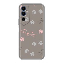 Чехол с рисунком кот на Tecno POVA Neo 2 (Лапы и усы)